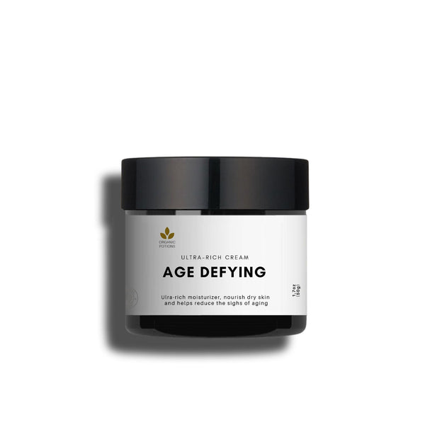 A jar of Anti Aging Cream - Ultra-Rich Face Moisturizer with a luxurious blue texture, packed with nourishing ingredients for soft and hydrated skin.