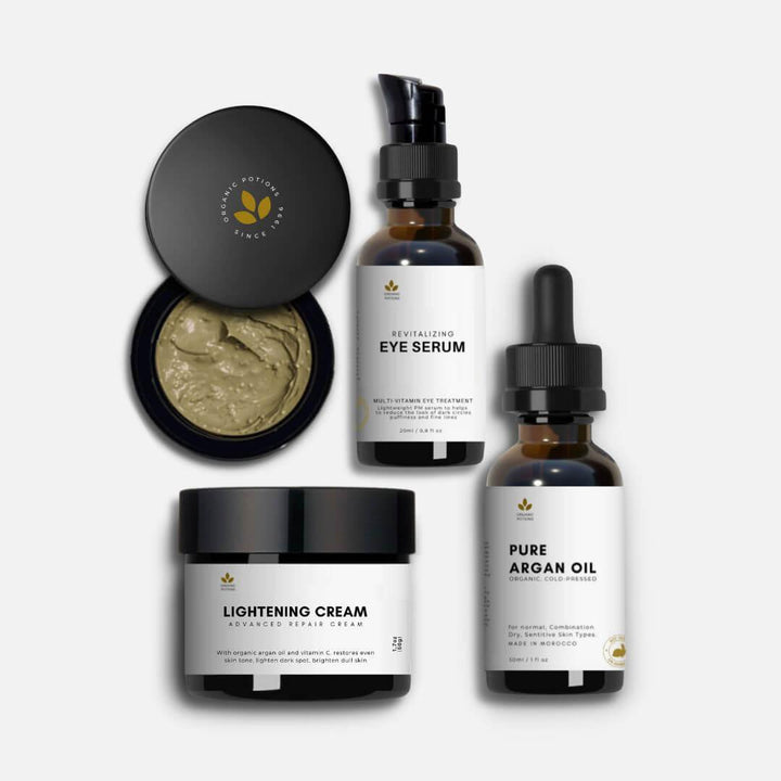 Discover our Complete Rejuvenation Set, a Four-Step Facial Carepproducts with organic ingredients for cleansing, hydrating, repairing, and restoring balance to your skin.