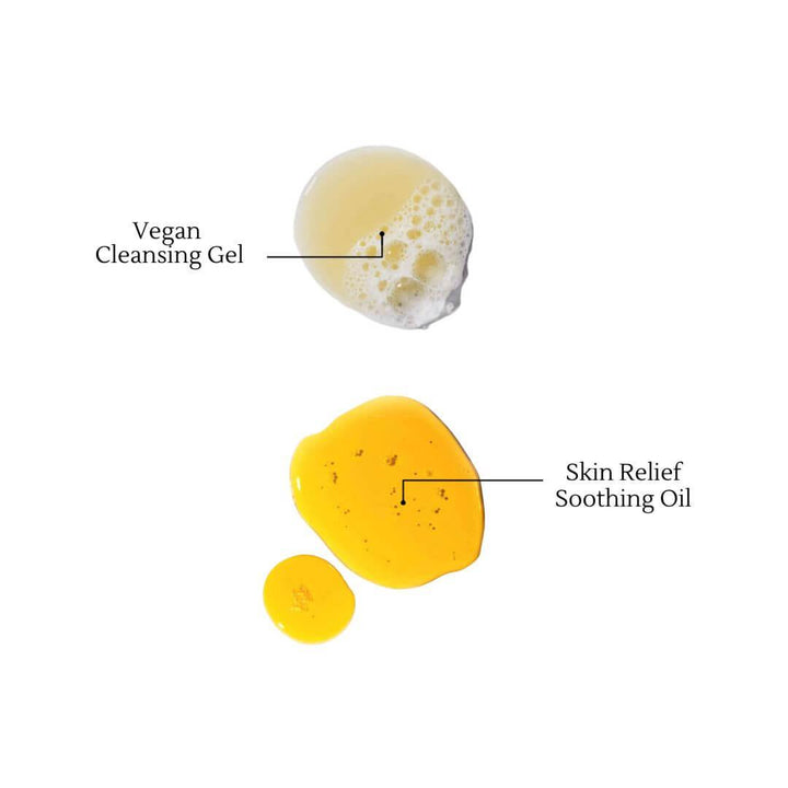 Duo for Sensitive Skin: Argan Soothing Oil and Vegan Cleanser gel with Moroccan Argan oil
