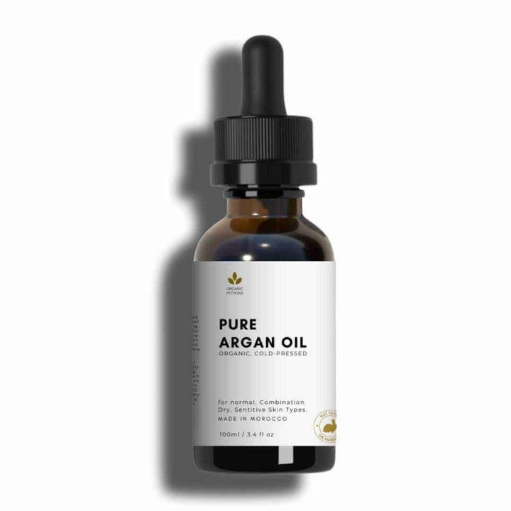 100ml bottle of pure, cold-pressed Argan oil by Organic Potions